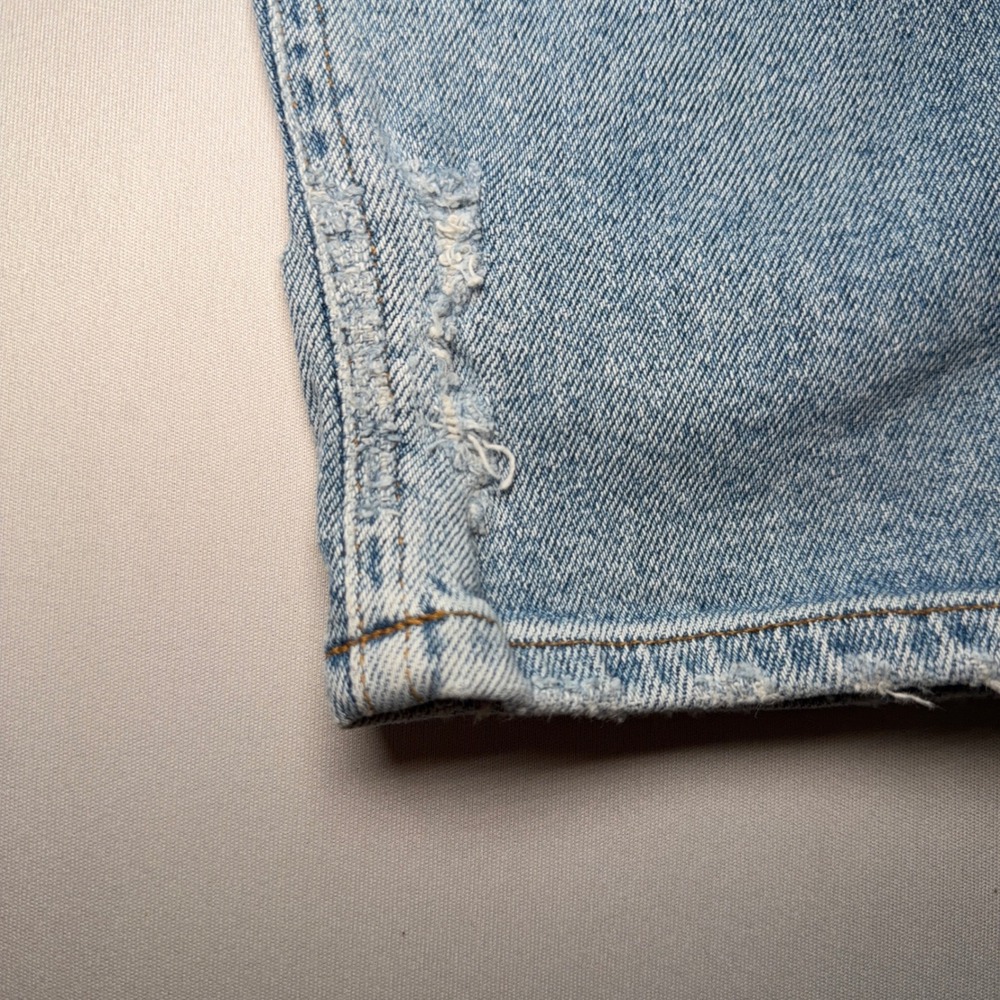 AGOLDE High Rise Jeans Womens 26 Straight Leg Blue Denim Button Fly Light Wash - Picture 5 of 14